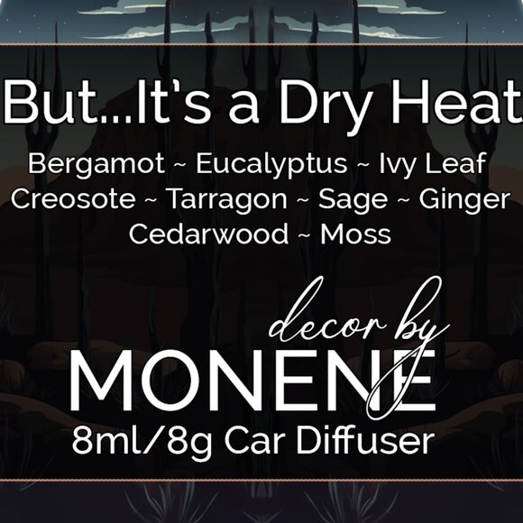 8ml Refillable Car Diffuser in the Scent "But... It's a Dry Heat" - Picture 2 of 9